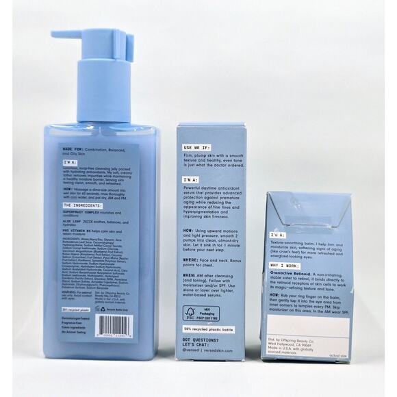 VERSED- Antioxidant Cleanser, Advanced Restoring Face Serum, Retinoid Eye Balm - Picture 3 of 5